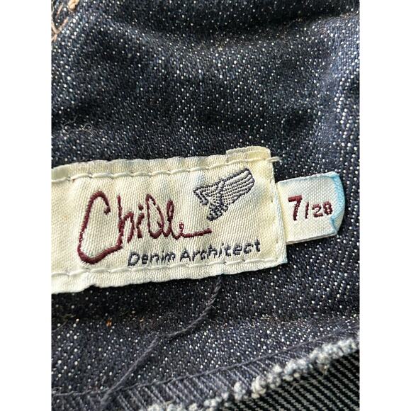 ChiQle Denim Architect Blue Women's High Corset Waist Buckle Back Jeans - Picture 9 of 10